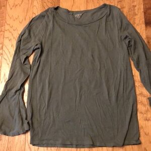Loft outlet long sleeve tee small with ruffle sleeve